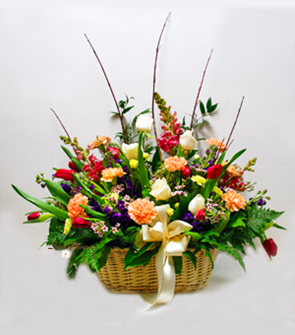 Colorful Sympathy Basket