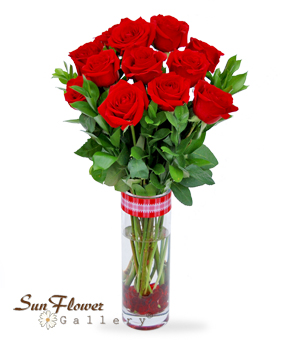 Red Blooms For You by Sun Flower Gallery in Glenview, Il